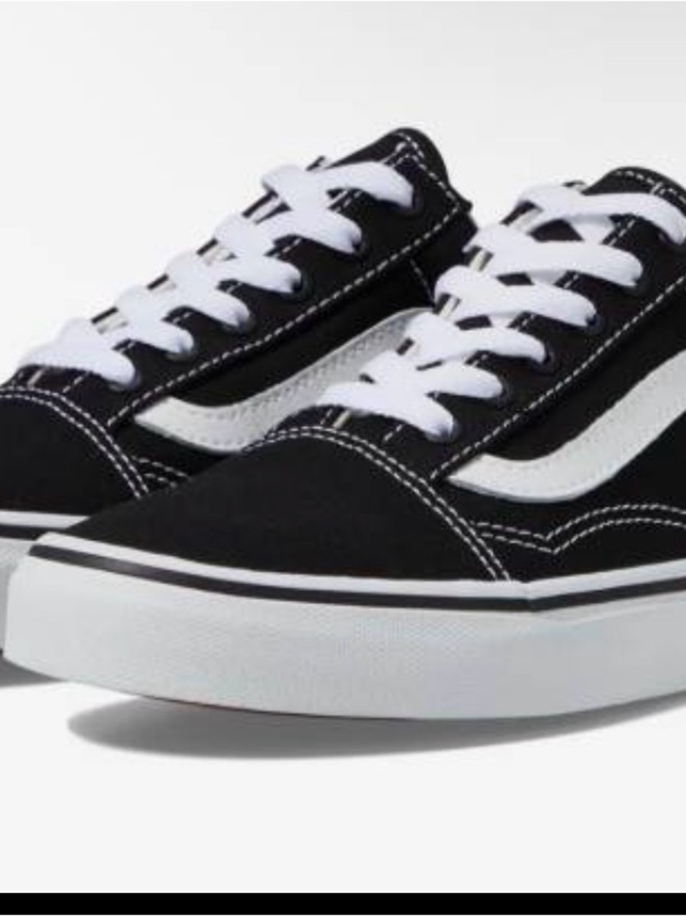 Vans Black and White Low-Top Skate Sneakers